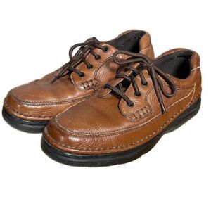 Nunn Bush Men's Comfort Brown Leather Lace Up Oxford Shoes (Size: 9)